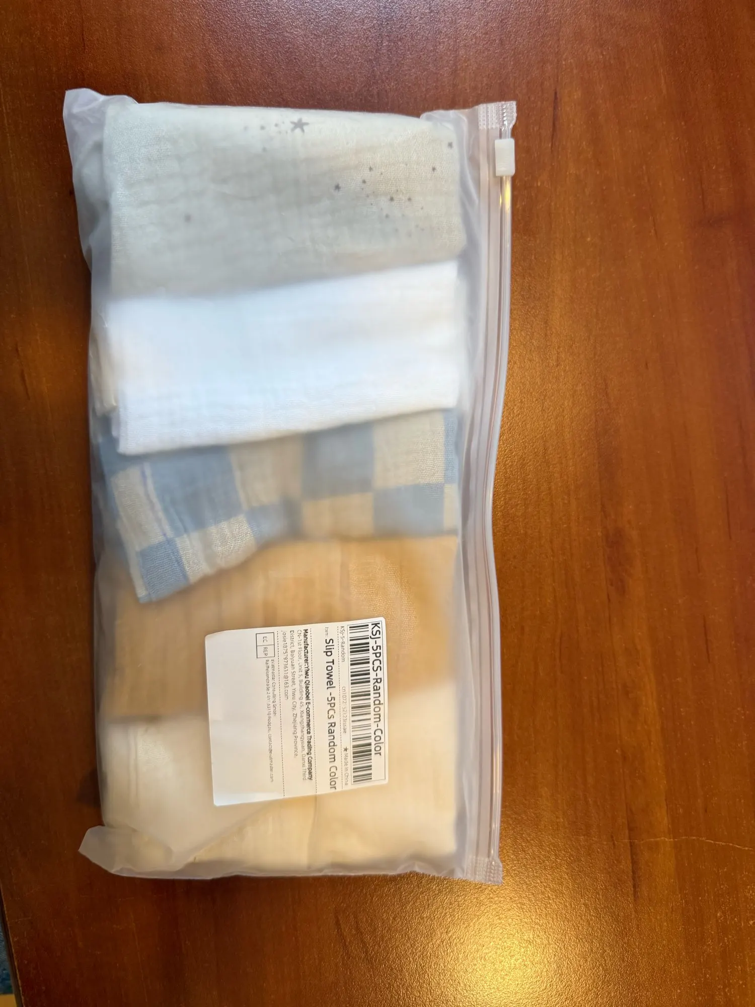 5PCS Soft Cotton Baby Muslin Washcloth Set photo review