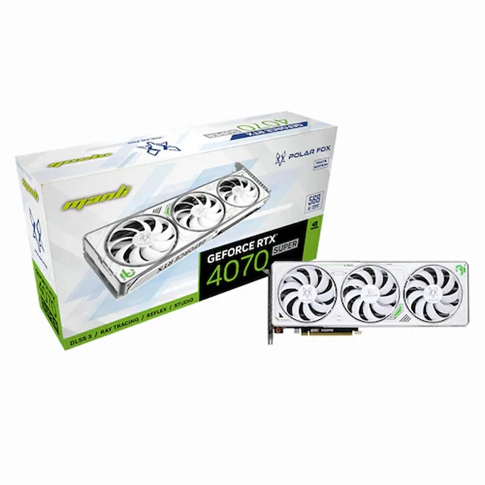 MANLI RTX 4070 SUPER Polar Fox D6X12GB TRIPLE FAN White