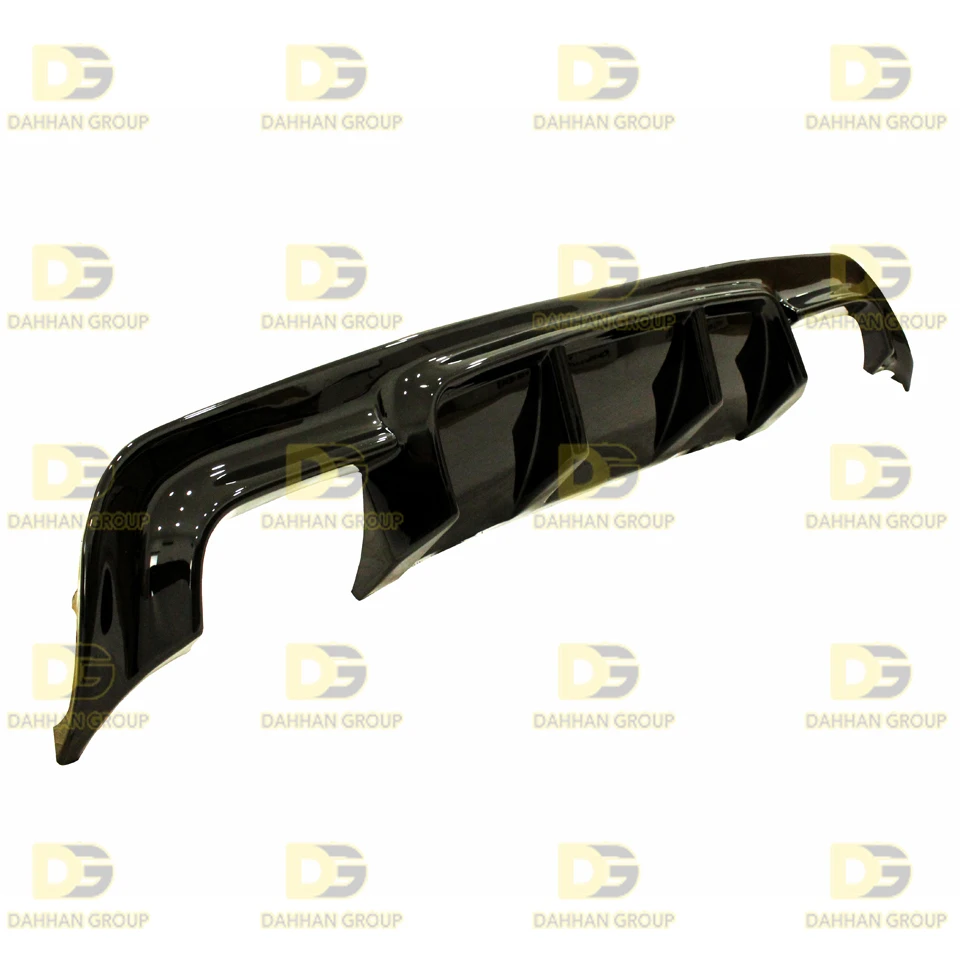 B.M.W 5 Series E60 Vorsteiner Style Rear Diffuser Spoiler Splitter Left and Right Double Exhaust Outputs Gloss Black Plastic