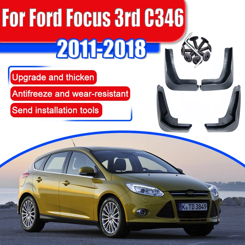 

For Ford Focus 3rd C346 2011~2018 2012 Mudguards Splash Guards Fender Accessories Splash Guard Mudguards With Screws Anti-splash