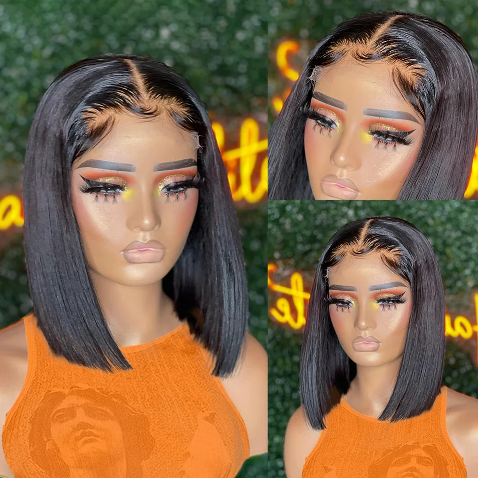 14인치 밥 가발 인모 13x4 HD 레이스 프론트 가 - Hd Lace Frontal Wig Human Hair Pre Plucked 리뷰 및 가격