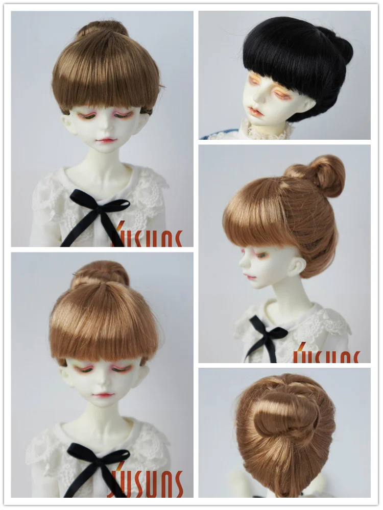 JD049 All Sizes Lovely Up Style BJD Wigs Suit For 1/12 1/8  1/6 1/4 1/3 Doll Hair Cheap Tiny OB11 YOSD MSD SD Wig Accessories
