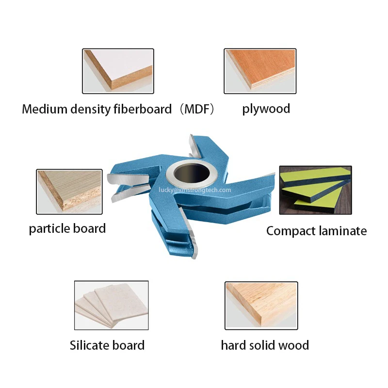 Fresa per utensili per la lavorazione del legno, taglierina per pannelli con anima della porta, taglierina per pannelli per porte dell'armadio in legno massello, piastra in acciaio al tungsteno legato