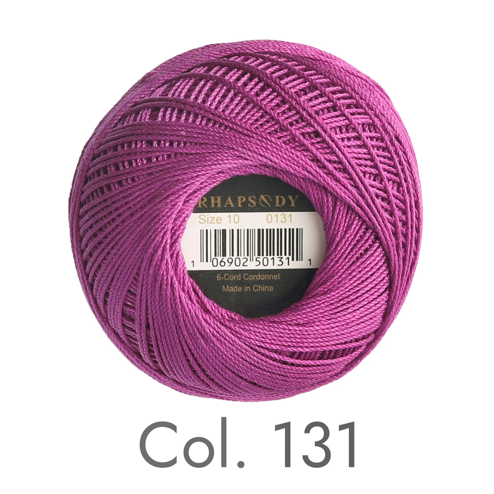 Rhapsody Häkelgarn, verschiedene Farben, Größe 10, Stricken, 100 % reine ägyptische Baumwolle, mehrfarbig, 10 bunte Farben, 122 Yards – Detail 17