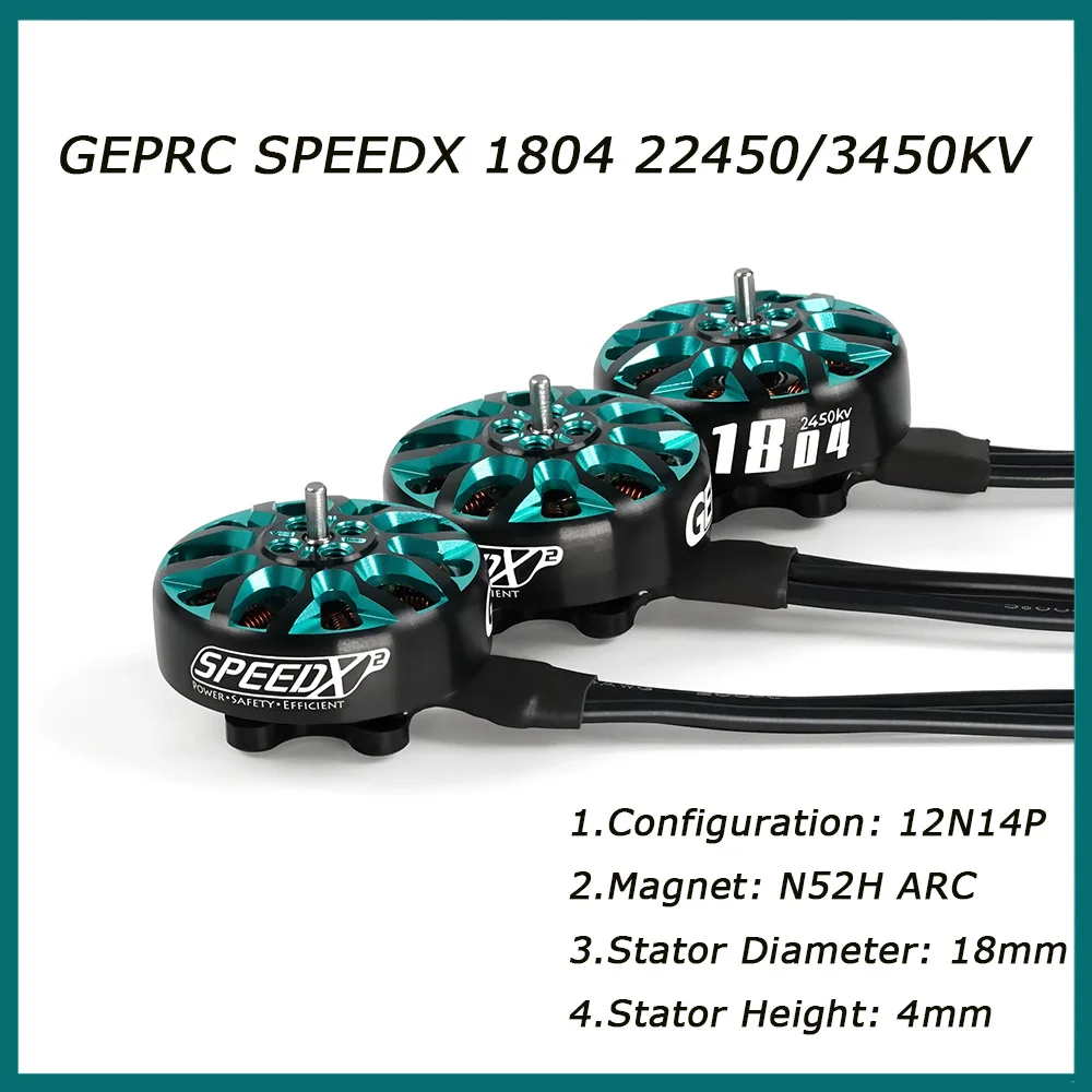 2022 New GEPRC SPEEDX2 1804 2450KV/3450KV Brushless Motor for FPV Drone High Performance Suitable Quadcopter3″ Whoop 3-4″