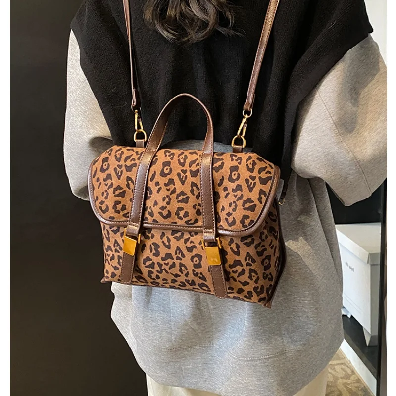 Leopard Print Mini Backpack Women Design Sac Ladies  Mochila Shipping Free New Designer Cute Small School Bag Kawaii Fashion