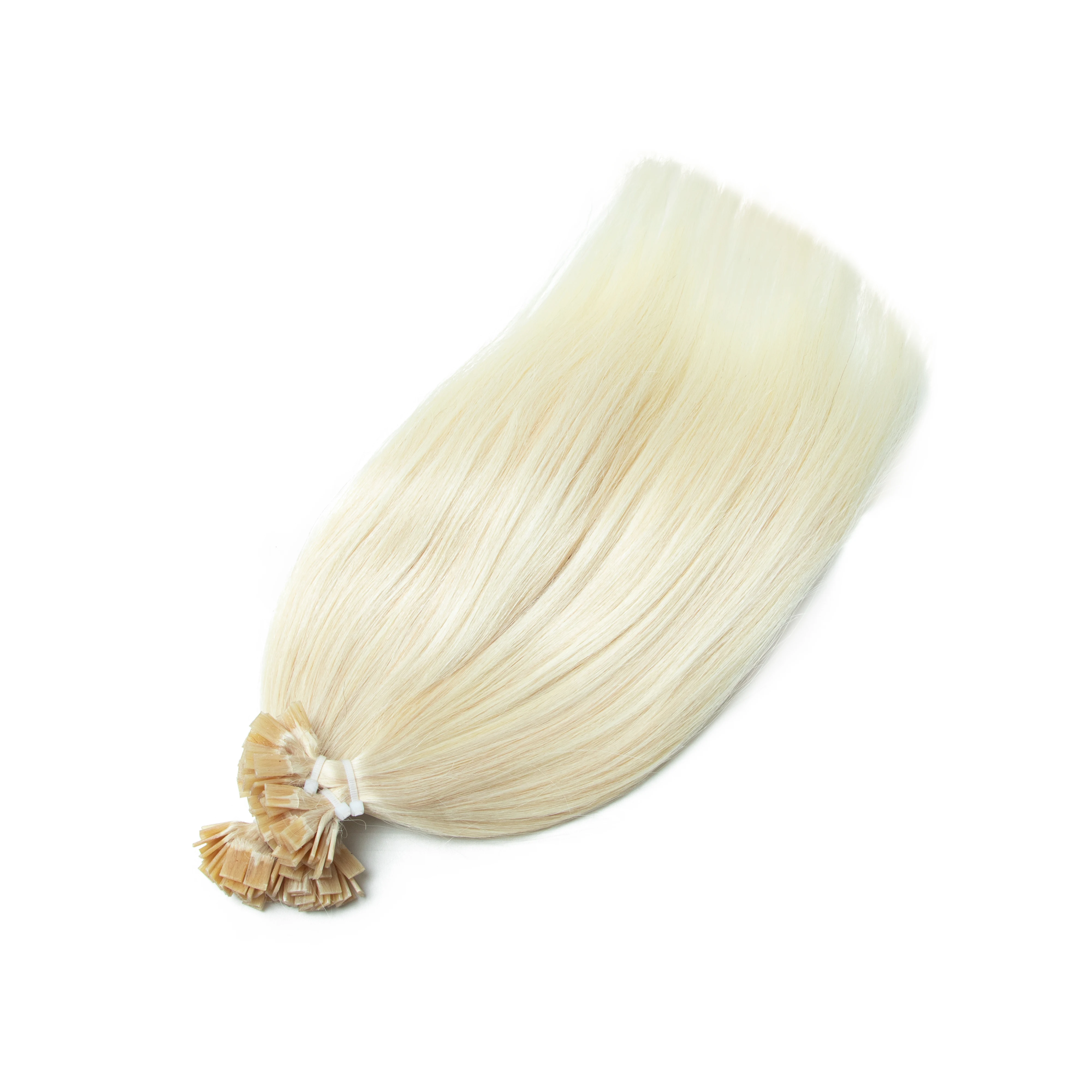 طرف مسطح الشعر شعر بشري حقيقي ملحقات الكيراتين الساخن الانصهار الشعر للنساء أي مناسبة 12-22 بوصة 30 جرام/الحزمة #5