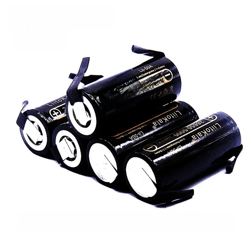 Lii-50A-N LiitoKala 3.7V 26650 5000mah o dużej pojemności 26650-50A akumulator litowo-jonowy do latarki led + diy nikiel — zdjęcie 2