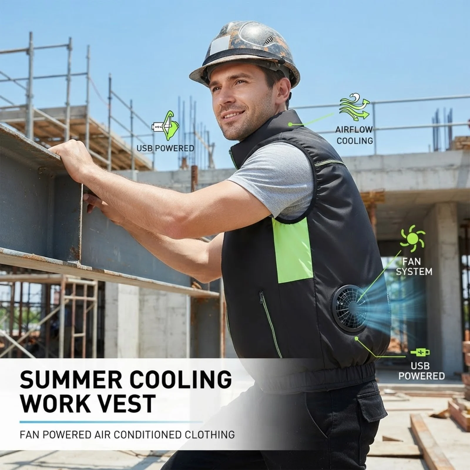 Summer Clothing Wear - Men's Cooling Vest Sleeveless with Mesh
