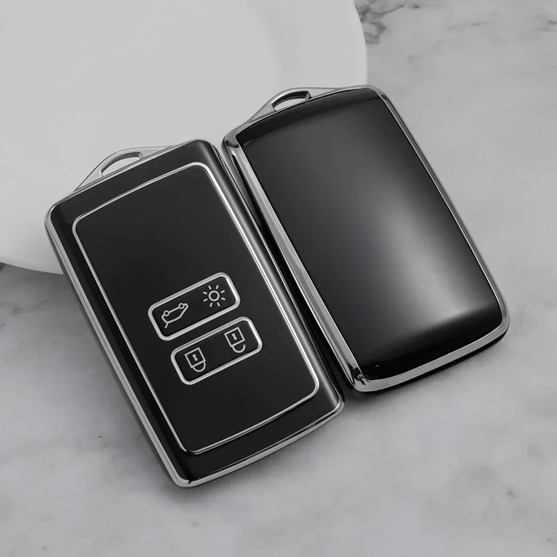 Étui pour clé de voiture en TPU, coque pour Renault Koleos Kadjar Captur Megane Clio scénique Talisman Arkana pour Dacia Sandero, carte Fob