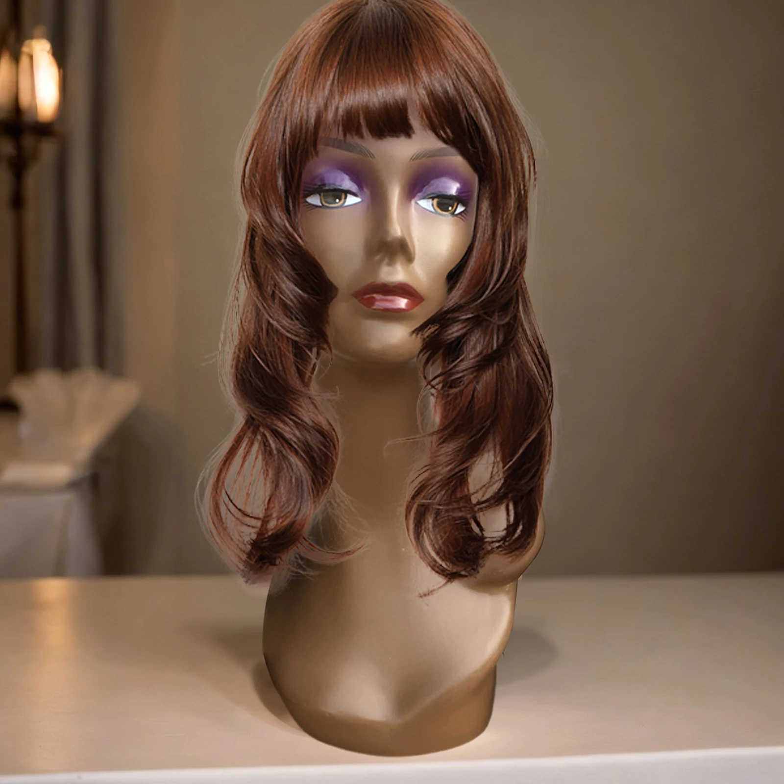 رأس عارضة أزياء للنساء مع إكسسوار للكتف، خفيف الوزن ومحمول، حامل عرض مجوهرات للاستخدام الشخصي للحلاقة #3