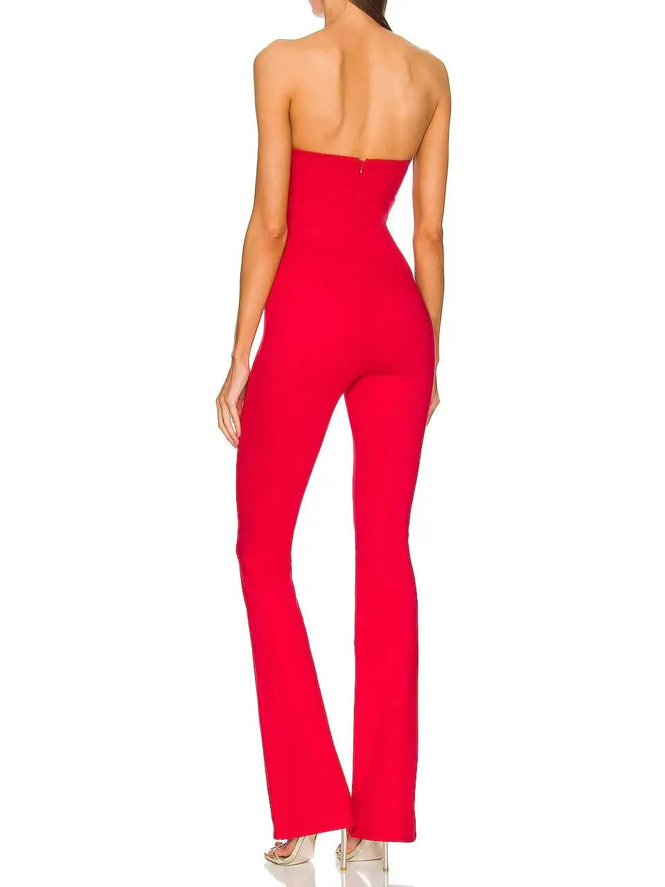 Verband Overall womem 2022 Sommer Lang Flare Hosen Sleeveless Sexy Cut Out Elegante Club Berühmtheit Abend Party Overalls