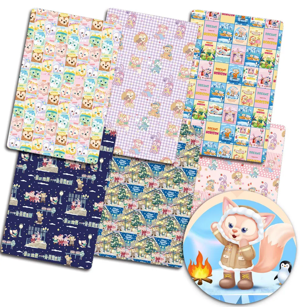 Disney duffy and friends Linabell Fabric Hot Handmade Sewing Patchwork Quilting Baby Dress Home Sheet Printed Fabric Kids Fabric