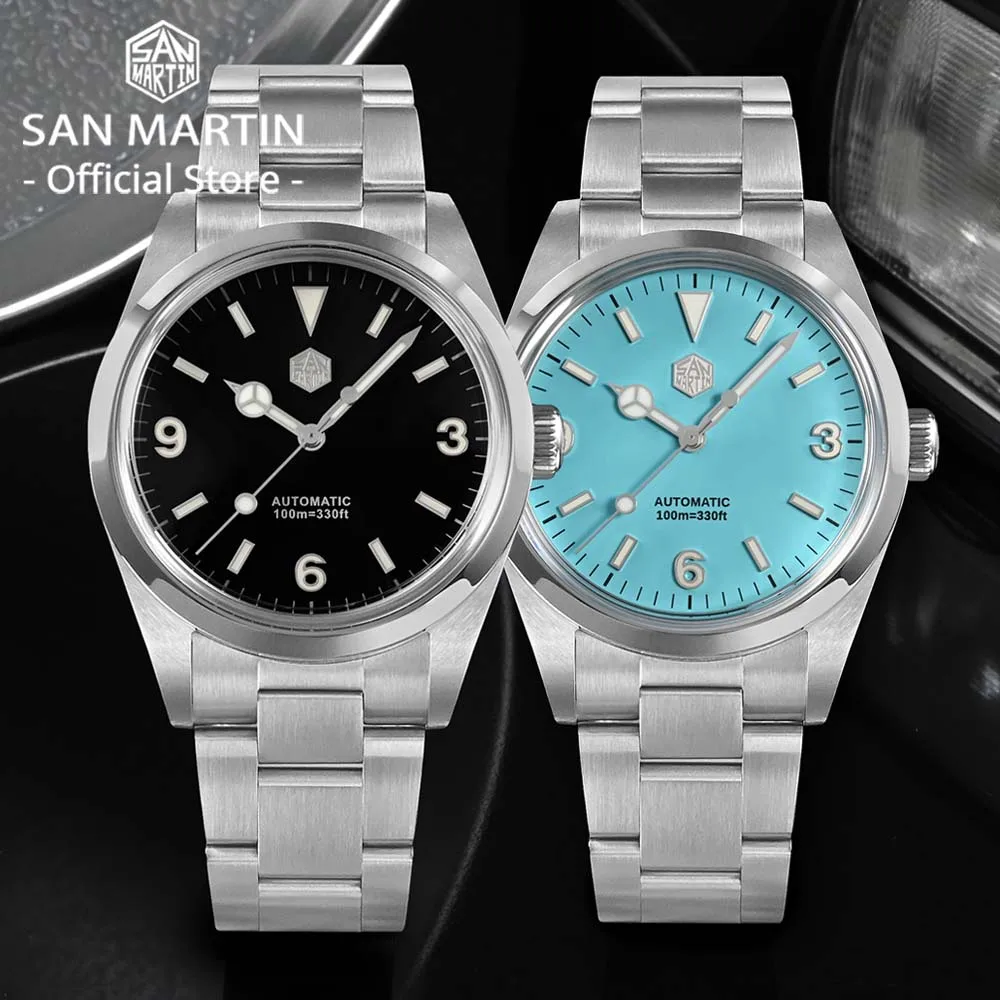 San Martin New Men Watch V2 V3 Fashion Sport 39mm Explore Series Luxury Automatic Mechanical Sapphire Waterproof 100m BGW9