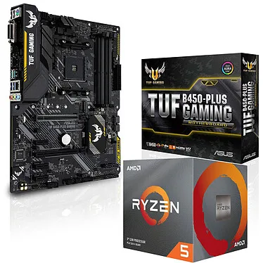 Kit Upgrade Completo Gamer Asus TUF Gaming  Placa-mãe ASUS B450M TUF +  Ryzen 5 3600 +16 gb RaM Hyperx