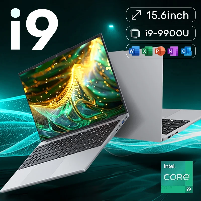 Nuevo Portátil 2026 de 15.6 Pulgadas, Computadora Portátil con Intel Core i9-9900U, 16 GB de RAM, 256 GB/512 GB/1 TB SSD, Windows 11 Pro, Portátil para Oficina y Juegos