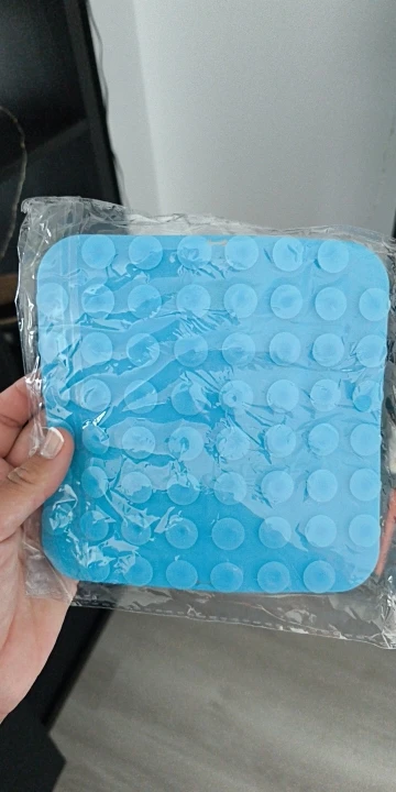 Customer review photo for Dog Lick Mat with Suction Cups