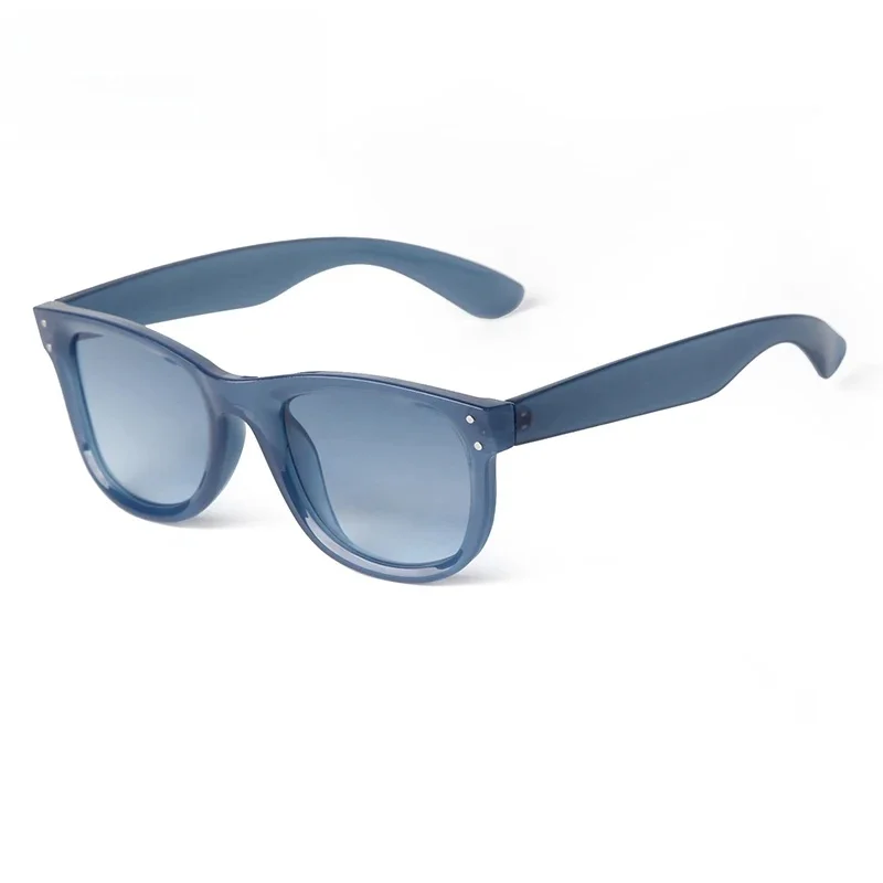 LAURINNY-Lunettes de soleil carrées pour femmes et hommes, verres rétro dégradés bleus, monture en écaille de tortue