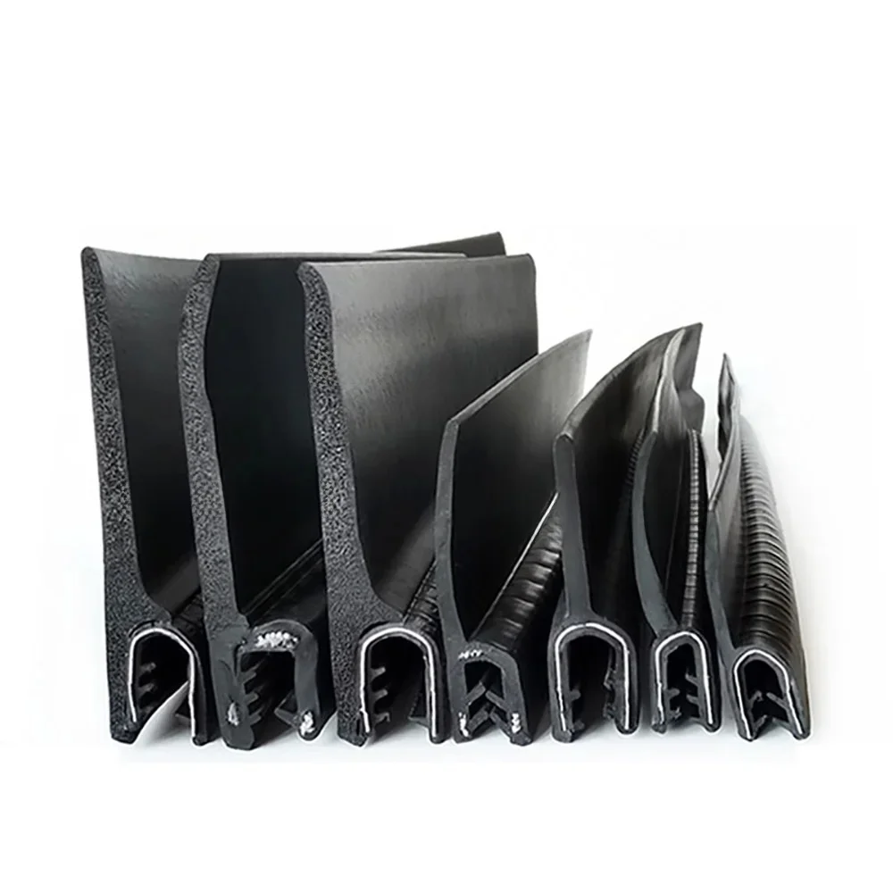 H/F/U-vorm Afdichtstrip EPDM Rubber Metaal Houten Paneel Board Plaatklemmen Groef Randschild Anti-Collision Bescherming Strip - afbeelding 2
