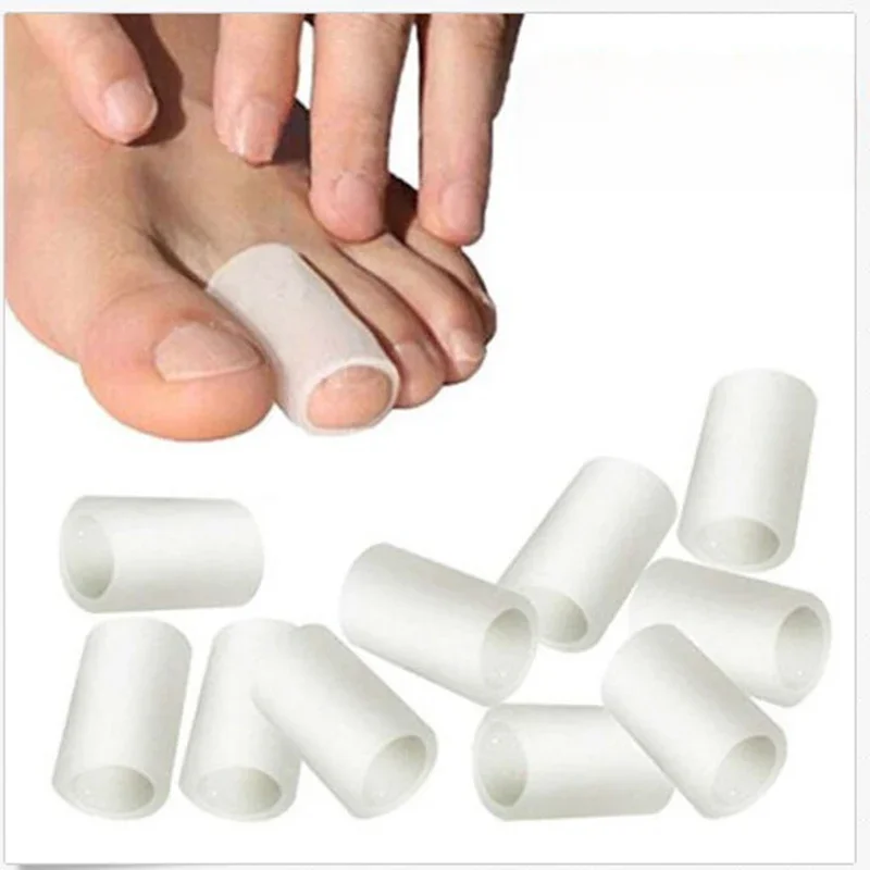 10 Pcs Silikon Gel Finger Rohr Beschützer Kappe Ärmeln für Reibung Schmerzen Relief Fußpflege