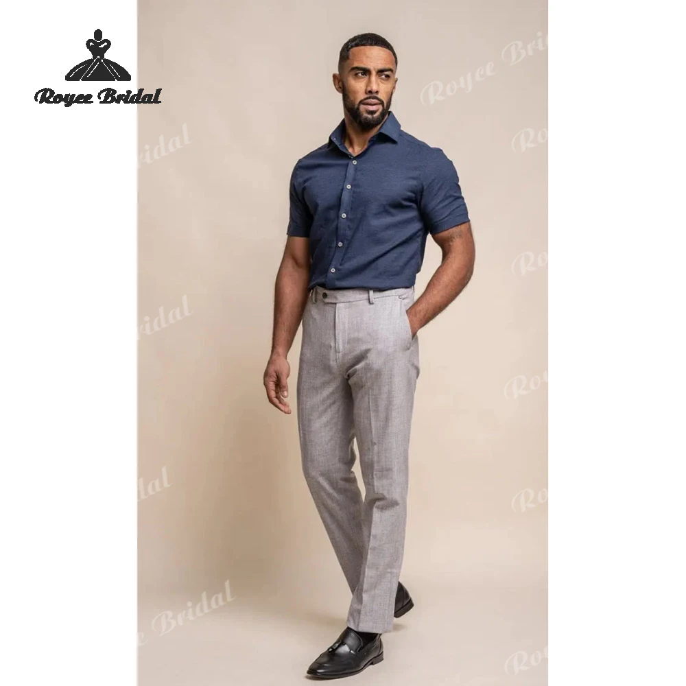 Two Piece Peak Lapel Men's Suit Wedding 2026 Double Breasted Evening Business Suit Customized trajes para hombre