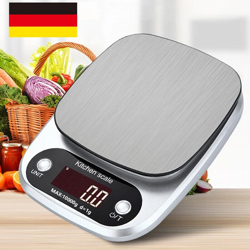 Digitale Küchenwaage 10kg Multifunktionale Elektronische Waage mit LCD-Anzeige zum Kochen, Backen und für Paketgewichtsmessungen