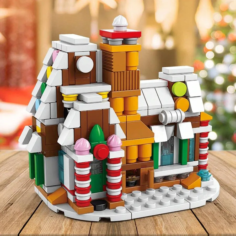 

Surprise Christmas Series Building Blocks Set Gingerbread House Toy Set Children's Set Gift Puzzle Assembly Toy Ornament