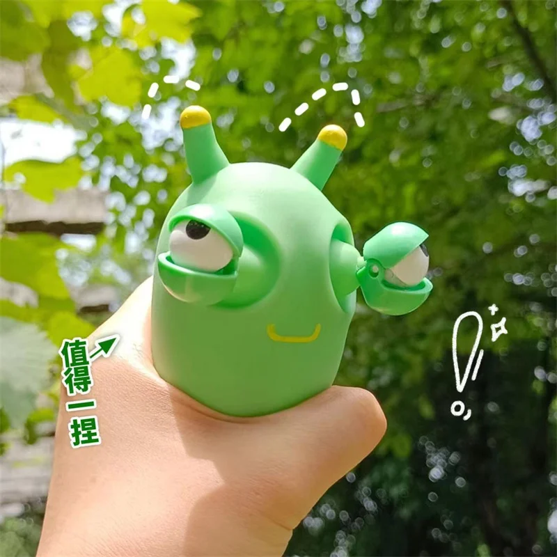 Squishy Green Eye Worm Squeeze Toy, Stress Reliever, Antistress Fidget, Halloween, Favores de Festa de Natal, Presentes para Crianças, Novo, 2022