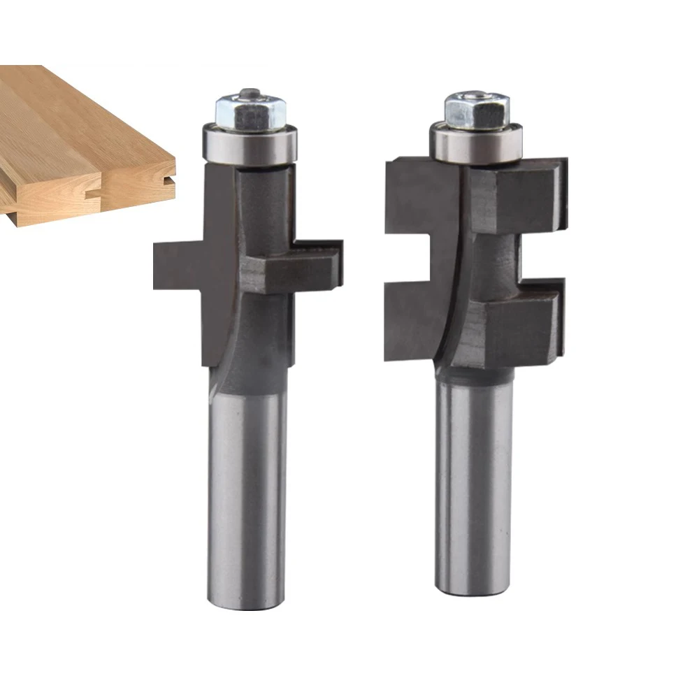 LIVTER 12.7 Shank Groove Tenon Male and Female Router Bits Wood