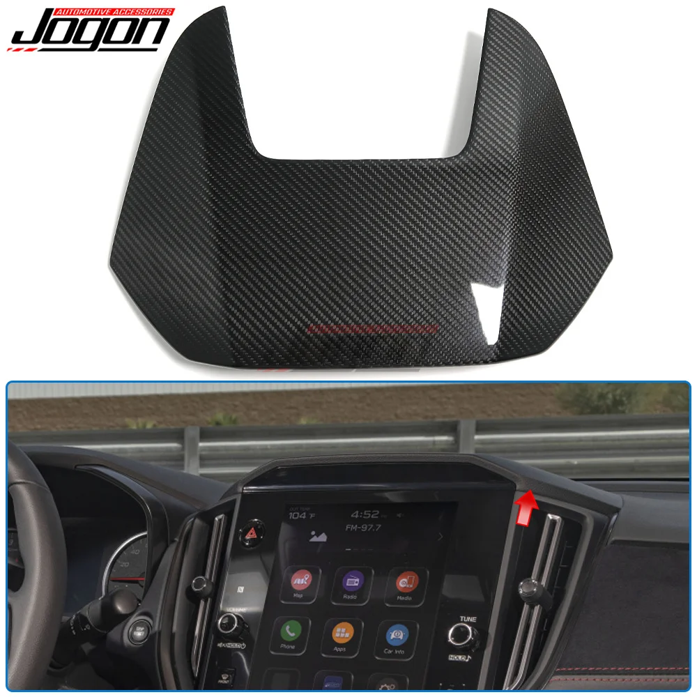 

Carbon Fiber Car Center Console GPS Navigation Screen Upper Cover Panel Trim Accessories For Subaru WRX S4 STI VB 2022 2023 2024