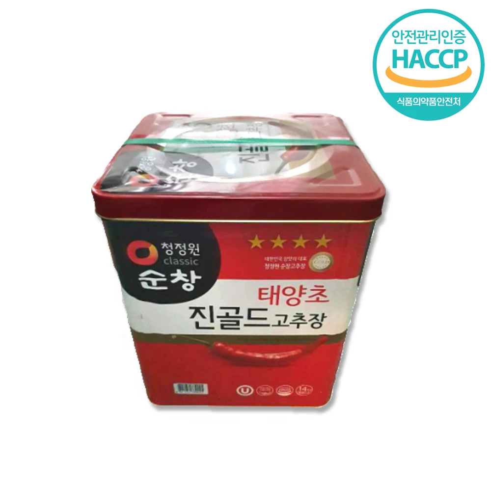 Chungjungone 4 stars Jingold Sunchang Solar chochuchi 14kg Gochujang(Red Pepper Paste)