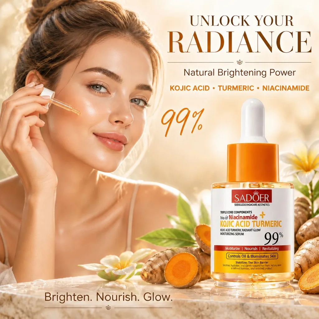 Kojic Turmeric Essence Strong Freckles Melanin Removal Whitening Anti Pigmentation Brightening Face Beauty Skin Extra Cares