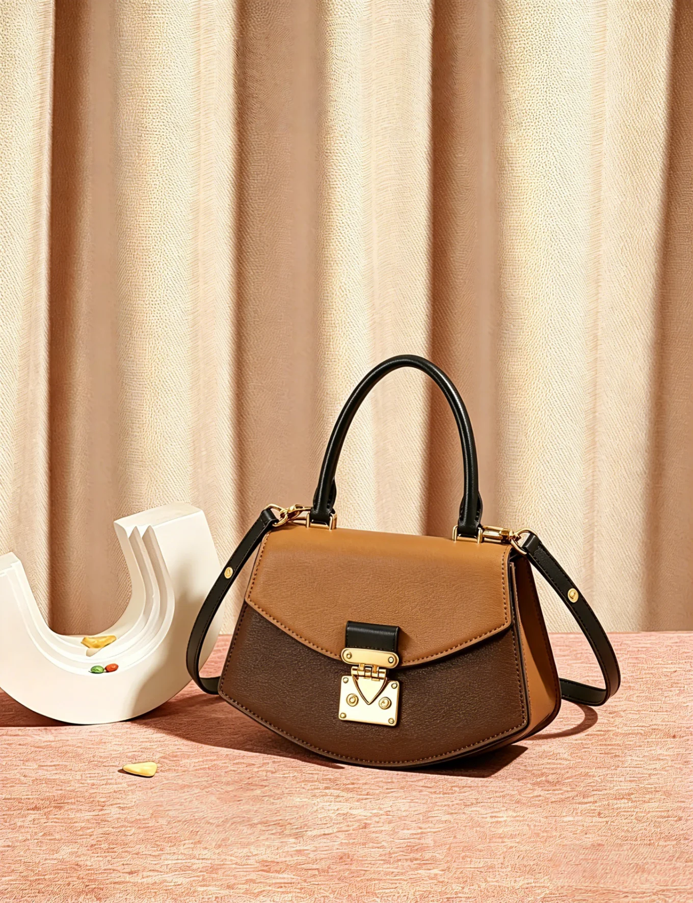 

Size 23.5×16.5×8cm PVC Material 2026 New Arrival Stylish Design Women's Handheld & Crossbody Fan Bag