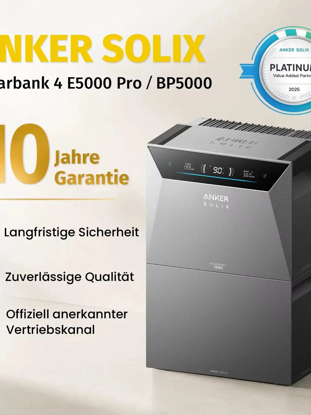 Anker SOLIX Solarbank 4 E5000 Pro Speicher + BP5000 Akku 10kWh Balkonkraftwerk