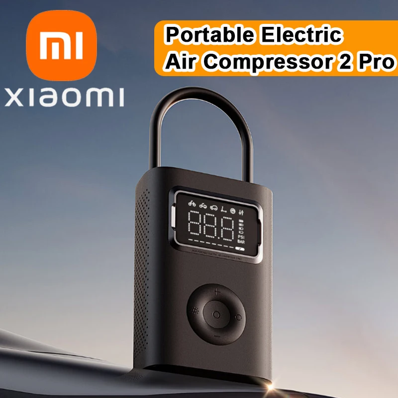 Xiaomi Mijia Air Pump 2Pro Speed Boost Mini Portable Electric Air Compressor Treasure 150PSI Type-C LED Multitool Inflator Xiomi