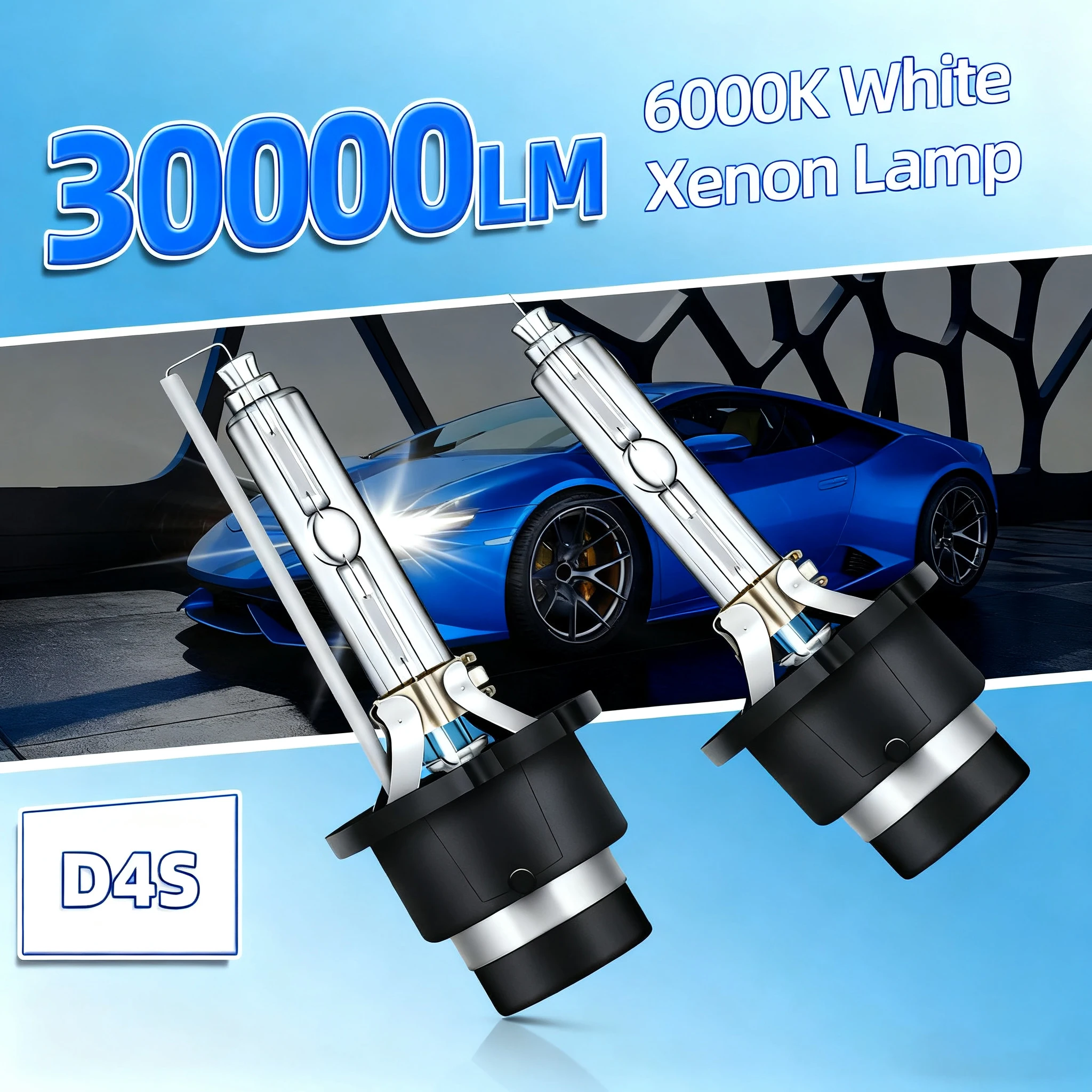 Bombilla de faro HID de xenón D4S/ D4R 4300K 5000K 6000K 8000K 10000K lámparas de repuesto HID tamaño 1:1 faros de coche de alto brillo Xenon