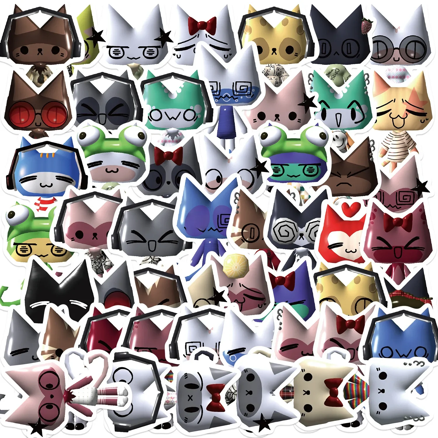 AliExpress NONE 52Pcs Toro Inoue Cat Kawaii Stickers for Laptop Water Bottle Bike Skateboard Luggage Computer Snowboard Gifts for Kids Girls