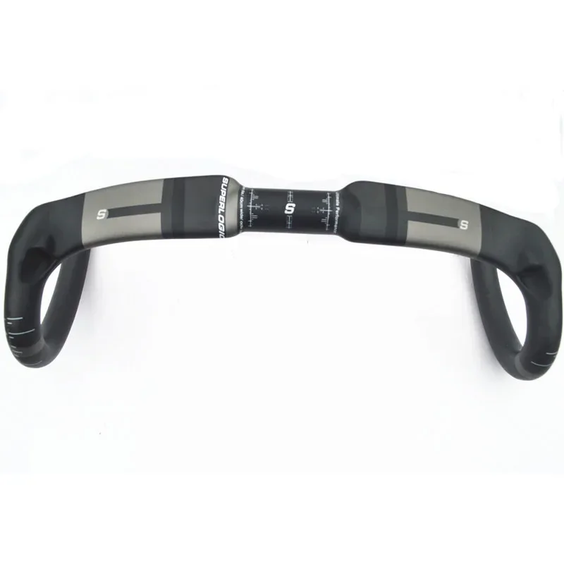 Superlogic-Matte Carbonfaser-Rennradlenker, interne Kabelführung, mattierter Lenker, 31,8x400, 420, 440mm, Fahrradteile