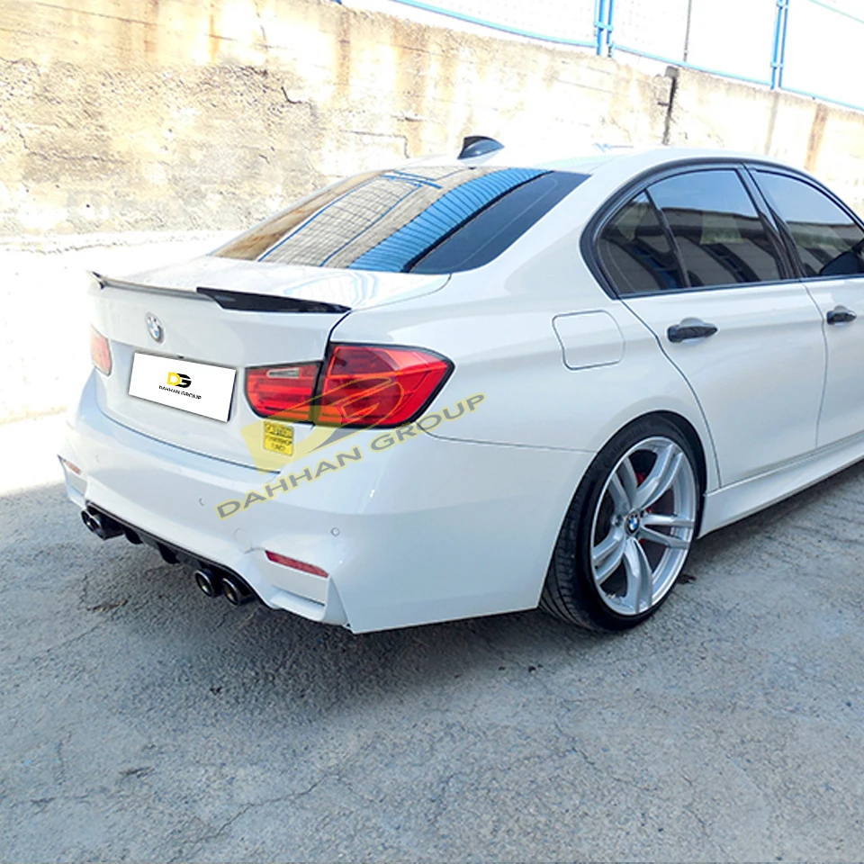 B.w 3 seri F30 2012 - 2018 M3 bagasi belakang gaya Boot Spoiler bibir dicat atau permukaan mentah plastik ABS Kit M3