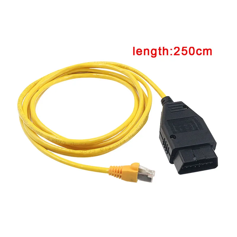 Newest ENET Date Cable For BMW F-series ICOM Coding OBD2 Diagnostic Cable Ethernet to Data OBDII Coding Hidden Data Tool