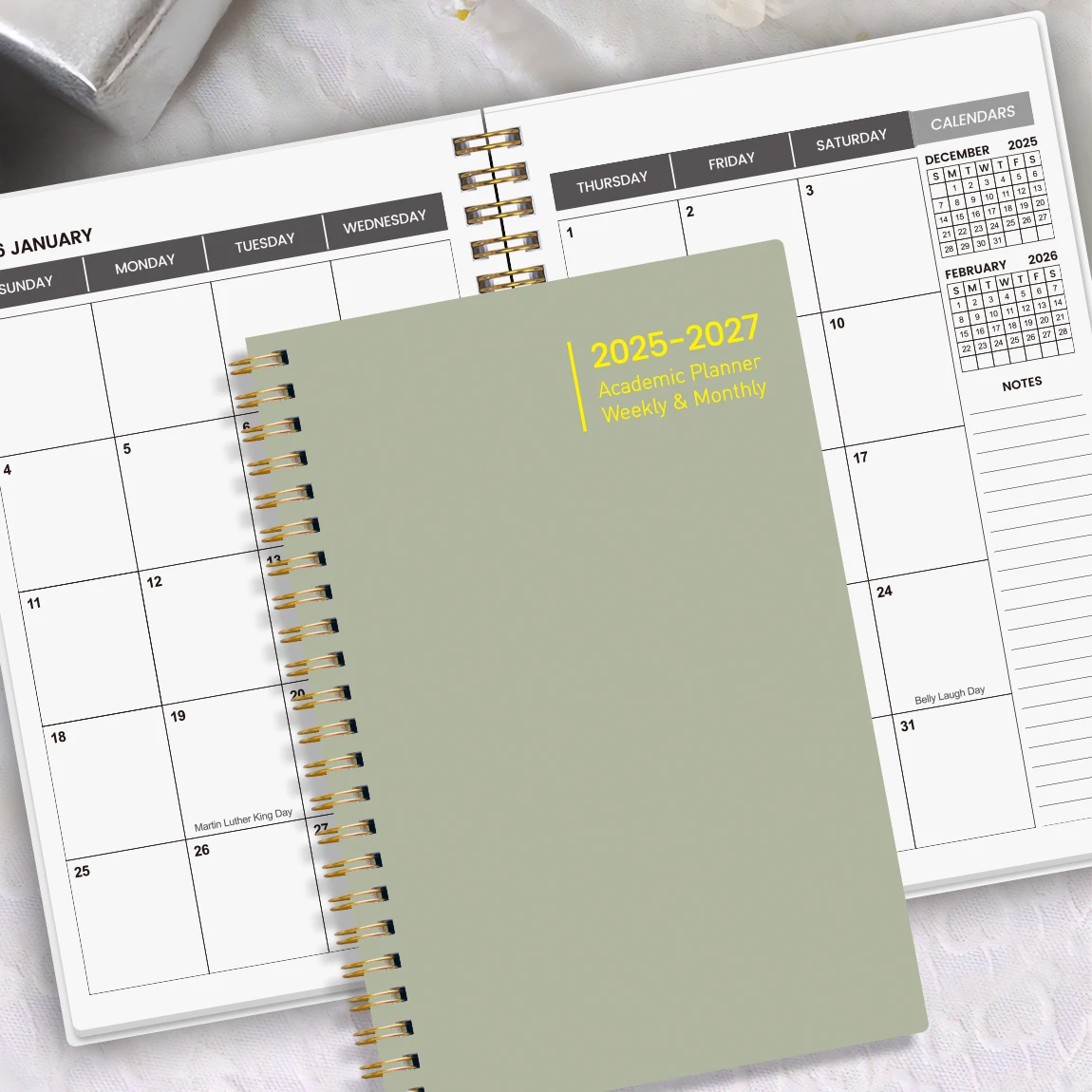 2025 Jul-2027 Jun Monthly Planner Notebook,Weekly Agenda,Academic Plan Notebook,Simplified To-Do Notebook Improves Productivity