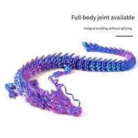 3D Printing Dragon Toy Chinese Dragon Joint Rotated Colorful Handicrafts Desktop Ornaments for Children's Decoration Gift Toys