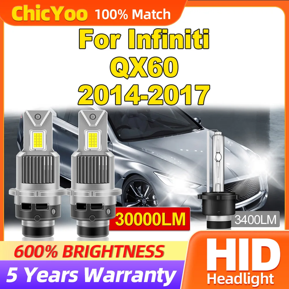 

300W HID Xenon Lights 30000LM LED Headlight Bulbs 12V 6000K White HID Xenon Lamps For Infiniti QX60 2014 2015 2016 2017