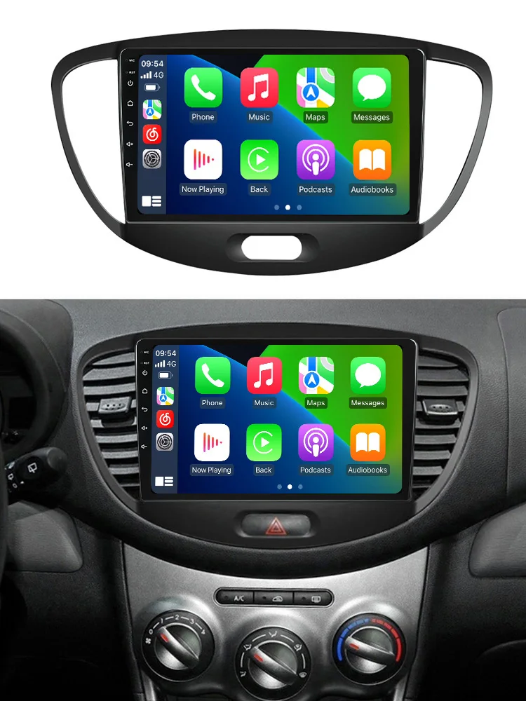 2 Din Android 14 Autoradio Voor Hyundai i10 2007 -2013 Auto Multimedia Speler GPS Navigatie Draadloze Carplay auto Autoradio - afbeelding 2