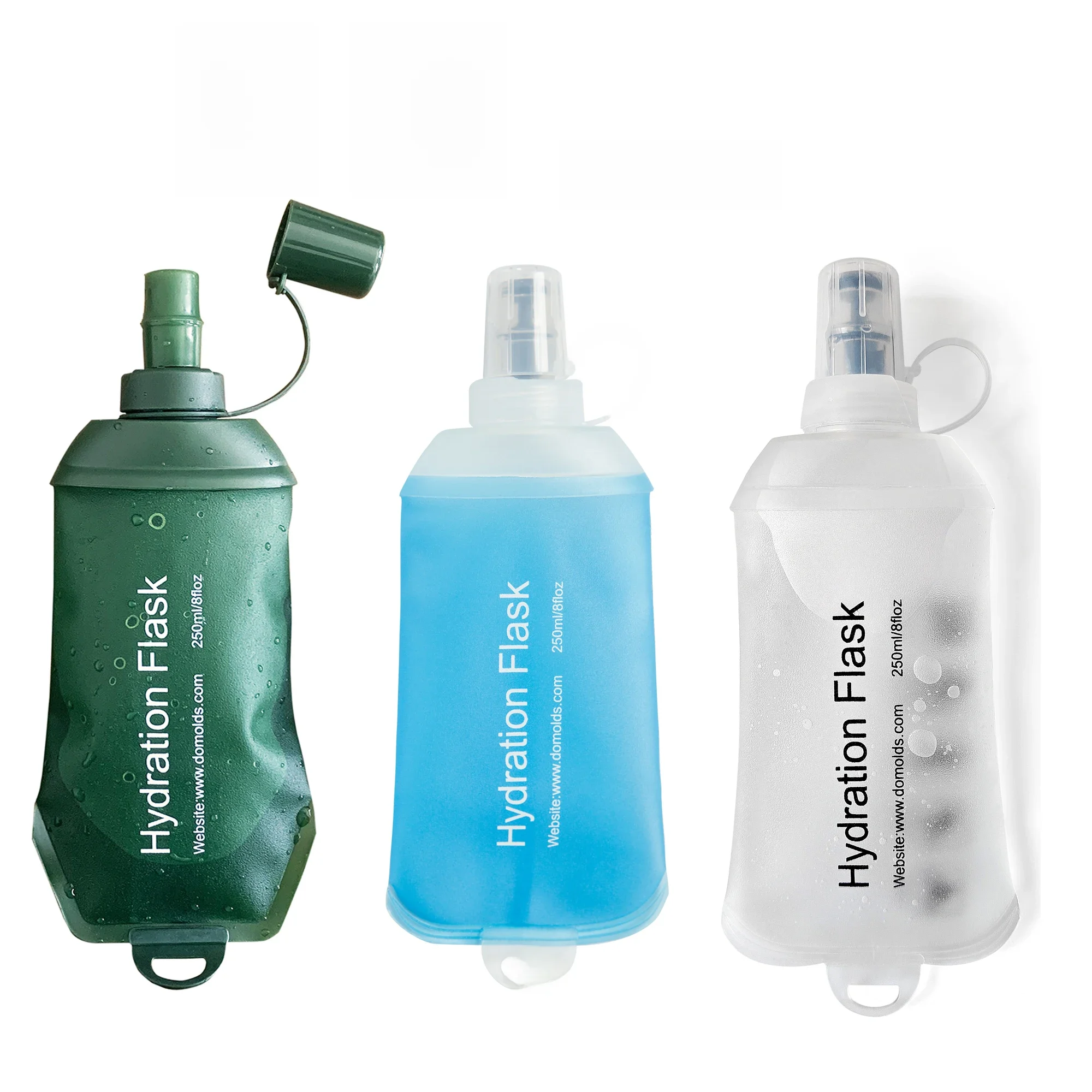 AliExpress AXEN-Folding Water Bottle, Soft Flask, Blue, Green, White, Collapsible, TPU, Cycling, Running,