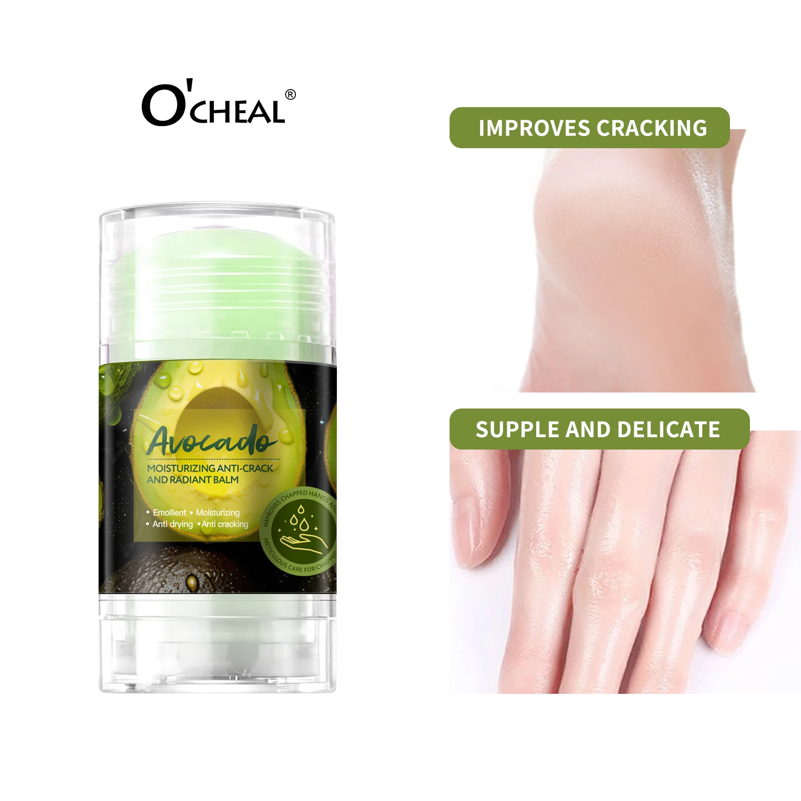 Avocado Anti Crack Foot Cream Herbal Anti-Drying Heel Chapped Repair Balm Dead Skin Remove Foot Mask Moisturizing Hand Feet Care