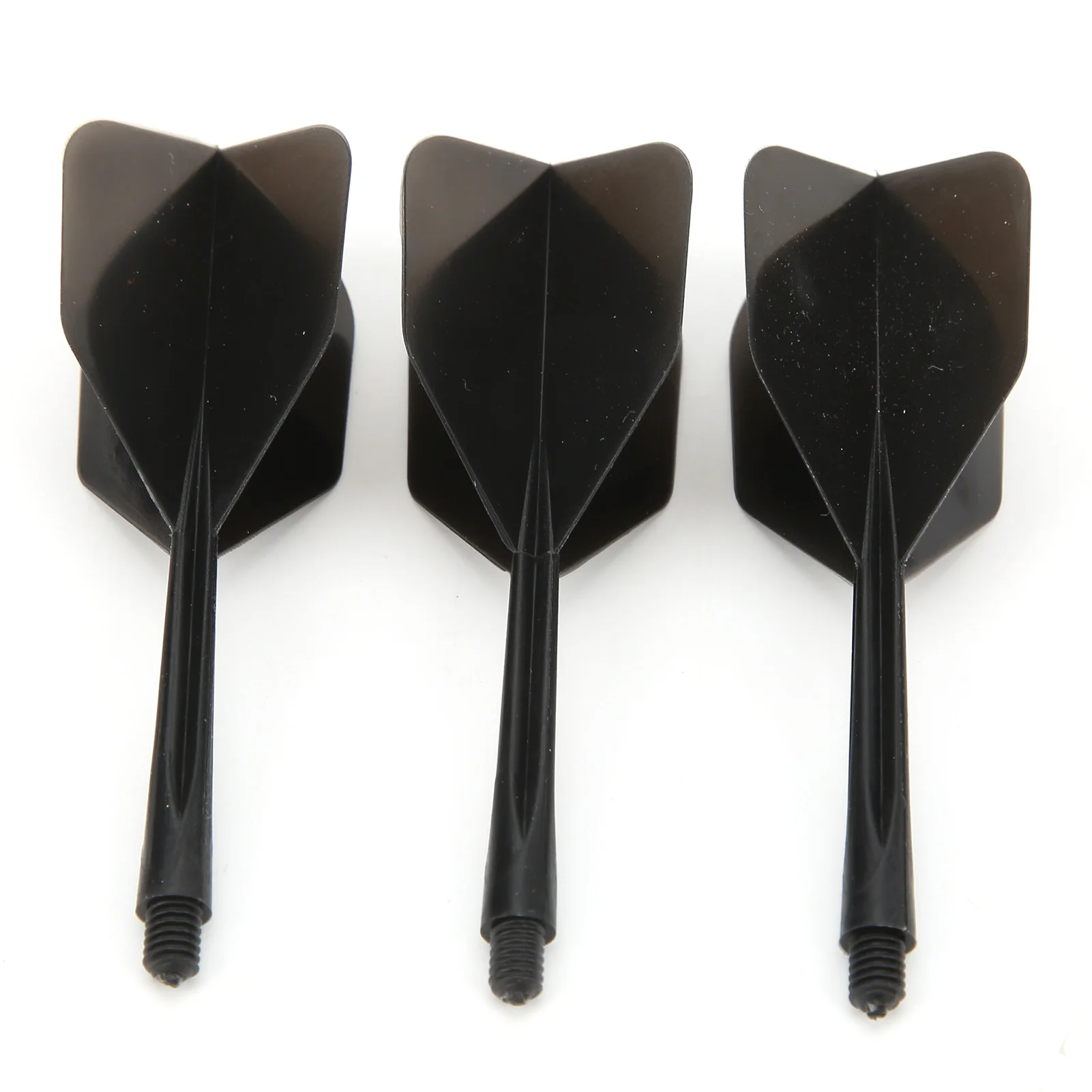 3 Pcs 2BA Integrated Transparent Dart Shaft and Flights Standard Shape Anti BreakBlack