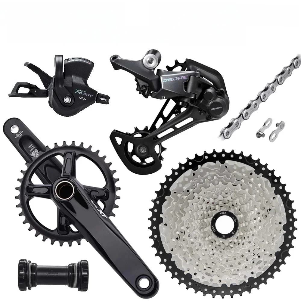 AliExpress Shimano SHIMANO DEORE M6100 MTB 12-Speed Groupset WITH RIRO XT CRANKSET 170/175x11-50/52t M6100 CHAIN