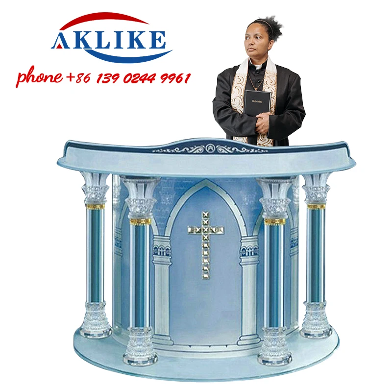 Custom Nice Podium Modern Rostrum Acrylic Crystal Lectern Clear Lecture Desk Church Pulpit Simple Modern Furniture Free Shipping