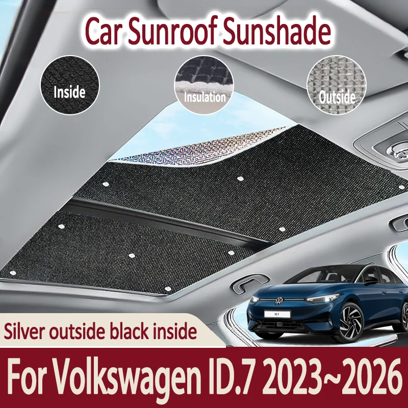 

Автомобильный люк на крыше, солнцезащитные козырьки для VW Volkswagen ID.7 ID7 ID 7 2023 ~ 20226, солнцезащитный крем на крыше, теплоизоляция, аксессуары с защитой от УФ-лучей